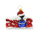 Christopher Radko 2025 NEW Dated Frosty Flipper Countdown Ornament