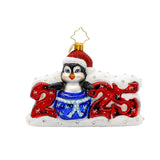 Christopher Radko 2025 NEW Frost Flipper Countdown Ornament