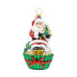 Christopher Radko 2025 NEW Cupcake Santa Ornament