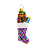 Christopher Radko 2025 NEW Dated Stacked Stocking Holiday Joy Ornament