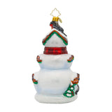 Christopher Radko 2025 NEW Frosty Feathers Birdhouse Ornament