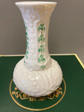 Belleek Pottery Vase Shamrock