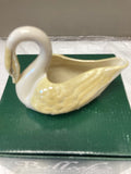 Belleek Pottery Bowl Swan Lustre 4"