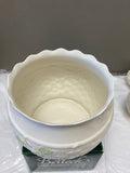 Belleek Pottery Bowl Summer Briar Planter 6"