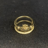 Solvar Sterling Silver Claddagh Ring With Band In One