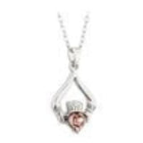 Solvar Claddagh Silver Birthstone  JunePendant