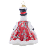 Christopher Radko Frosted Holly Friends Snowman Ornament