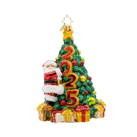 Christopher Radko 2025 NEW Dated Santa's Tree Trim Ornament