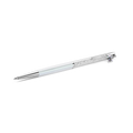 Decorative pen with white and rose gold design on a white background