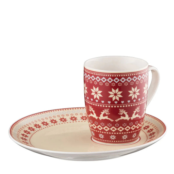 Ainsley Fairisle Mug & Tray Set