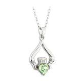 Solvar Claddagh Silver Birthstone Pendant