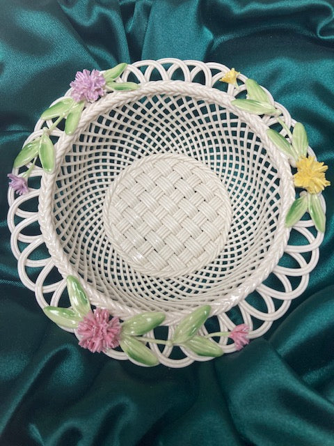 Belleek Pottery Celebration Basket
