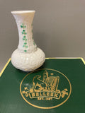 Belleek Pottery Vase Shamrock
