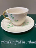 Belleek Pottery Tea Cup & Saucer