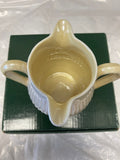 Belleek Pottery Creamer Doubled Lipped 4"
