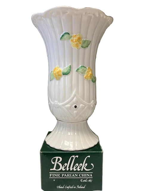 Belleek Pottery Vase International Society, Yellow Rose