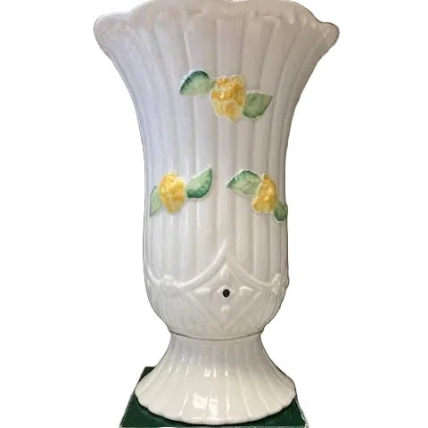 Belleek Pottery Vase International Society, Yellow Rose