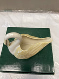 Belleek Pottery Bowl Swan Lustre 6"