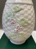 Belleek Pottery Vase Summer Briar 8"