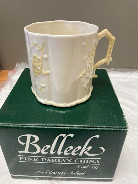 Belleek Pottery Cup Lustre Plum Blossom 3.25"