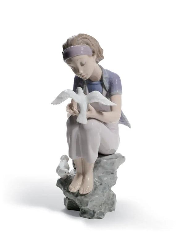 Lladro Playing With Doves