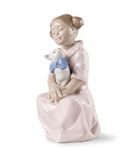 Lladro NAO Girl With Little Cat