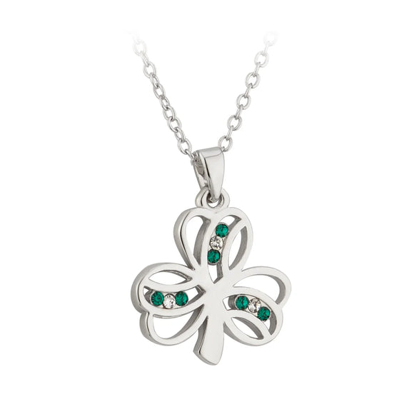 Solvar Silver Lucky Shamrock Pendant 