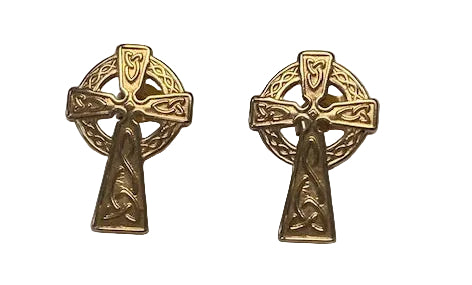 Solvar 10ct Gold Celtic Knot Cross Earrings