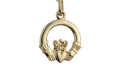 Solvar 10ct Gold Irish Claddagh Jewelry Necklace Small Without Chain