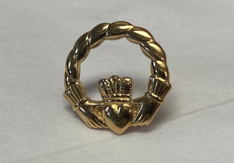 Solvar Gold Plated Irish Claddagh Jewelry Clutch Pin