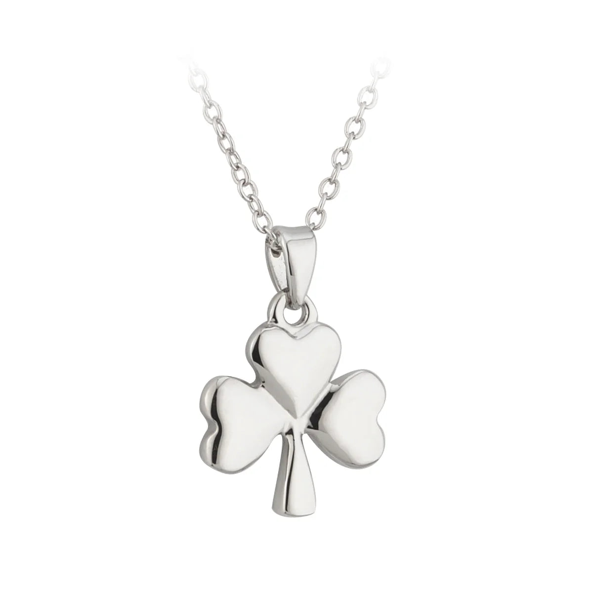 Solvar Rhodium Plated Traditional Shamrock Jewelry Necklace