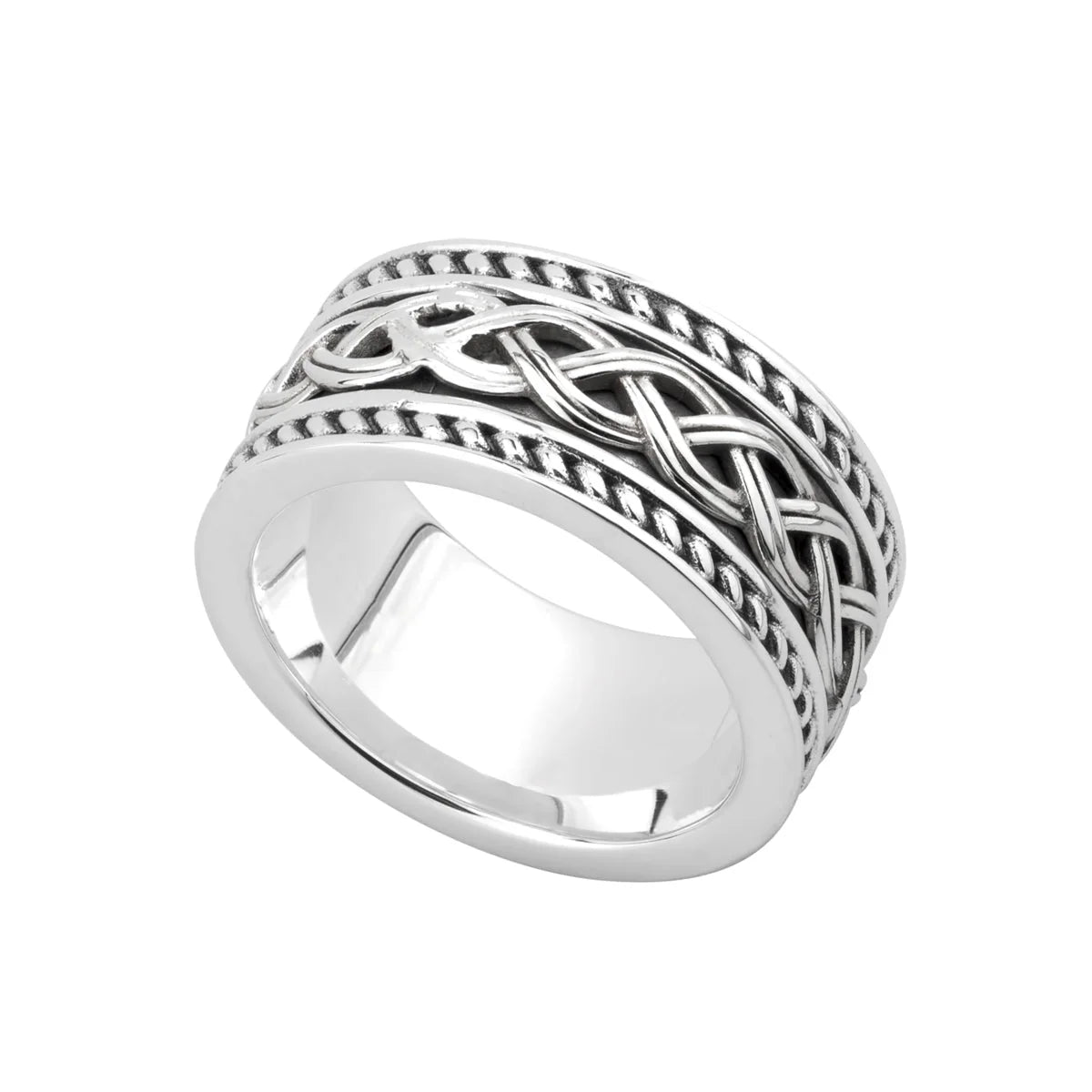 Solvar Sterling Silver Celtic Knot Band Ring