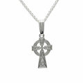 Solvar White Gold 14ct Celtic Knot Cross Necklace