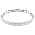 Silver bracelet with small stones on a white background