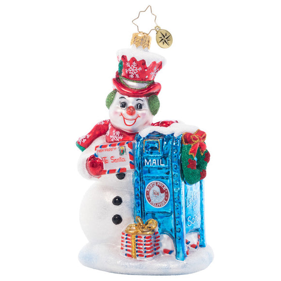 Christopher Radko Frosty Letter Delivery Ornament