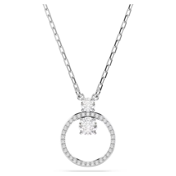 Swarovski 2025 NEW Constella Pendant Round Ct, White, Rhodium plated