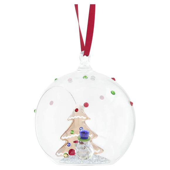 Swarovski 2025 NEW Holiday Cheers Tree and Snowman Ball Ornament