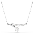 Diamond necklace on a white background