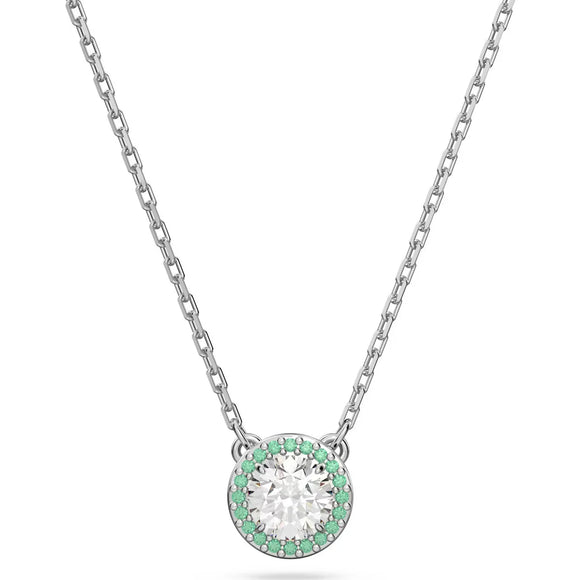 Swarovski Constella Double Green Pave & Round Pendant