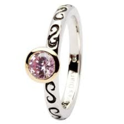 Tara's Diary Pink Swirl Ring
