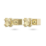 Swarovski Stilla Yellow Stud Earrings Gold Tone