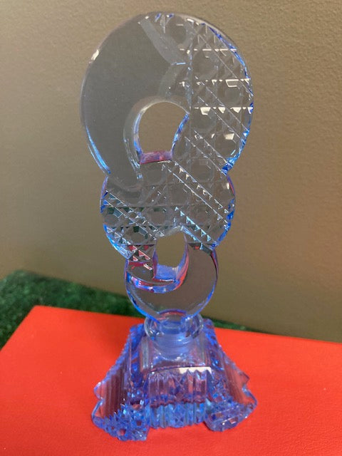 Czechoslovakia Vintage Blue Perfume Bottle