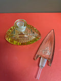 Czechoslovakia Vintage Yellow Perfume Bottle