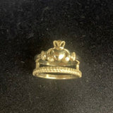 Solvar Sterling Silver Claddagh Ring With Band In One