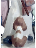 Lladro Snowman with Children and Dog - Retiring Soon