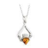 Solvar Claddagh Silver Birthstone Pendant November