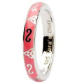 Tara's Diary Sterling Silver Pink Trinity Knot Irish Jewelry Ring