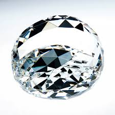 Gem Cut Paperweight Round