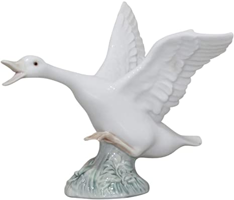 Lladro Goose Jumping