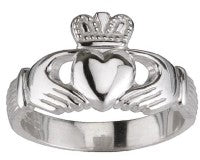 Solvar Sterling Silver Ladies Claddagh Ring